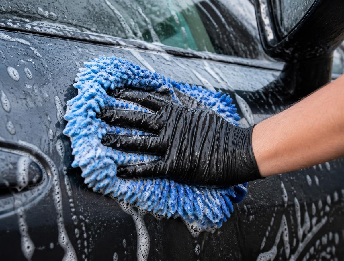 Schonende Handwäsche bei PJ's Autopflege